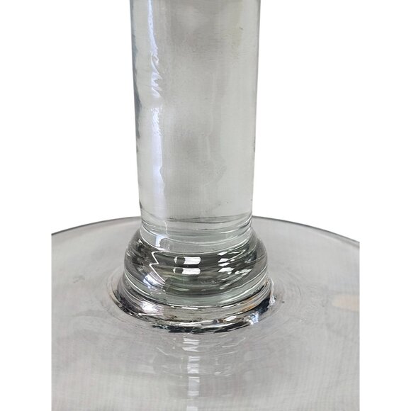 Hand blown Pink Iridescent Wine Glass With Clear Stem - Elegant Design - 8-Inch - Picture 3 of 12